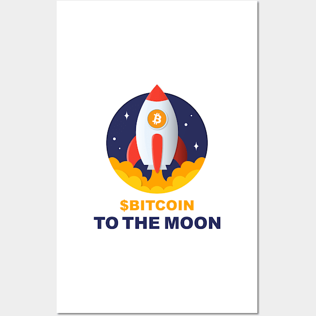 BTC to the moon Wall Art by yphien